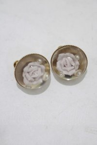 axes femme / 薔薇のイヤリング  クリア H-25-07-22-070-AX-AC-NS-ZH