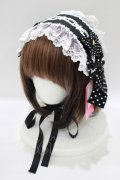 Angelic Pretty / Sweet Dotリボンヘッドドレス  ブラック H-25-07-22-075-AP-AC-NS-ZH