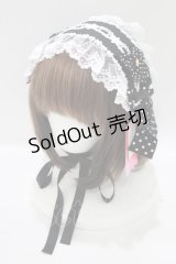 Angelic Pretty / Sweet Dotリボンヘッドドレス  ブラック H-25-07-22-075-AP-AC-NS-ZH