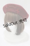 m petit by misako / サンリオキャラクターズコラボ ハローキティ バスクリボンベレー  ワイン H-25-07-22-076-LO-AC-NS-ZH