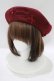 画像1: m petit by misako / サンリオキャラクターズコラボ ハローキティ バスクリボンベレー  ワイン H-25-07-22-076-LO-AC-NS-ZH (1)