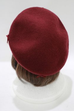 画像2: m petit by misako / サンリオキャラクターズコラボ ハローキティ バスクリボンベレー  ワイン H-25-07-22-076-LO-AC-NS-ZH