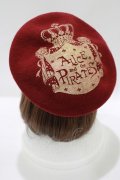 ALICE and the PIRATES / A/Pクラウンプリントベレー  ボルドー H-25-07-22-081-PA-AC-NS-ZH