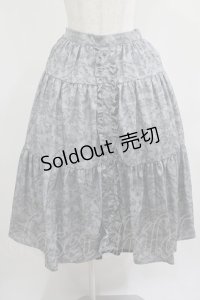 m petit by misako / NINA’Sコラボ トワルドジュイリバーシブルスカート LL グレー/ブラック　リバーシブル H-25-07-22-009-LO-SK-NS-ZH