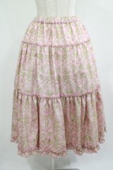 m petit by misako / NINA'S RVパニエスカート LL ピンク/アイボリー　リバーシブル H-25-07-22-010-LO-SK-NS-ZH