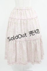 m petit by misako / NINA'S RVパニエスカート LL ピンク/アイボリー　リバーシブル H-25-07-22-010-LO-SK-NS-ZH