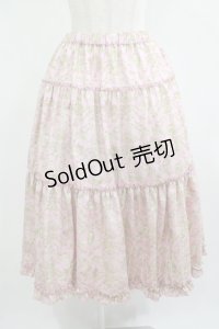 m petit by misako / NINA'S RVパニエスカート LL ピンク/アイボリー　リバーシブル H-25-07-22-010-LO-SK-NS-ZH