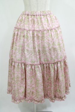 画像1: m petit by misako / NINA'S RVパニエスカート LL ピンク/アイボリー　リバーシブル H-25-07-22-010-LO-SK-NS-ZH