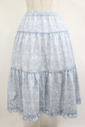 m petit by misako / NINA'S RVパニエスカート LL サックス/アイボリー　リバーシブル H-25-07-22-011-LO-SK-NS-ZH