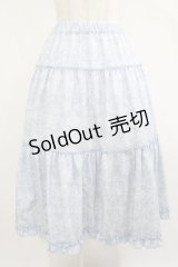 m petit by misako / NINA'S RVパニエスカート LL サックス/アイボリー　リバーシブル H-25-07-22-011-LO-SK-NS-ZH