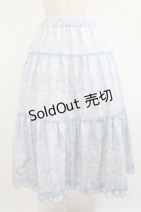 m petit by misako / NINA'S RVパニエスカート LL サックス/アイボリー　リバーシブル H-25-07-22-011-LO-SK-NS-ZH