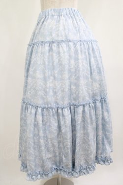 画像2: m petit by misako / NINA'S RVパニエスカート LL サックス/アイボリー　リバーシブル H-25-07-22-011-LO-SK-NS-ZH