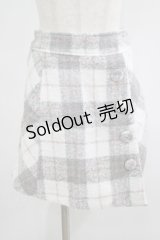 LIZ LISA / チェック台形スカート Free グレー H-25-07-22-013-LO-SK-NS-ZH