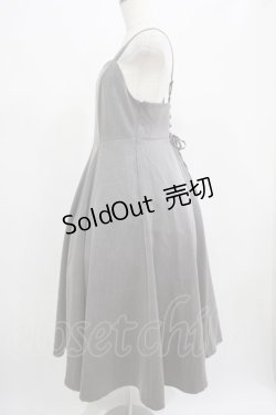 画像2: an another angelus / フロントクロスラインワークキャミワンピース Free グレー H-25-07-22-002-CA-OP-NS-ZH
