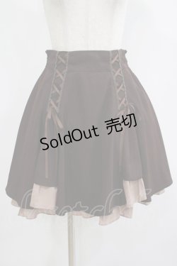 画像1: axes femme / ハイウエストレースアップスカート M ブラウン H-25-07-22-019-AX-SK-NS-ZH