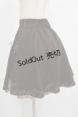 画像2: axes femme / ハイウエストレースアップスカート M ブラウン H-25-07-22-019-AX-SK-NS-ZH