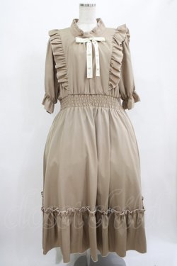 画像1: m petit by misako / NINA'SコラボAMハイショクメローワンピース 4L ベージュ H-25-07-22-003-LO-OP-NS-ZH