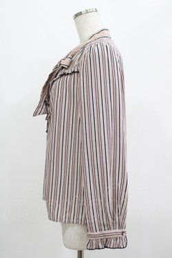 画像2: axes femme / ストライプリボンブラウス M ピンク H-25-07-22-024-AX-BL-NS-ZH