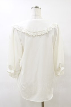 画像2: axes femme POETIQUE / 襟刺繍ボリューム袖ブラウス M オフ H-25-07-23-044-AX-BL-NS-ZH