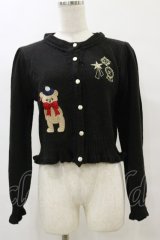 axes femme kawaii / ロイヤルベアーズニットカーディガン M ブラック H-25-07-23-052-AX-TO-NS-ZH