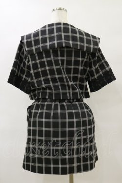 画像2: axes femme POETIQUE / 2wayビッグ襟半袖ジャケット M ブラック H-25-07-23-067-AX-JA-NS-ZH