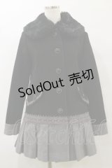 axes femme / プリーツデザインコート M ブラック H-25-07-23-071-AX-CO-NS-ZT-C001