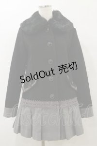 axes femme / プリーツデザインコート M ブラック H-25-07-23-071-AX-CO-NS-ZT-C001