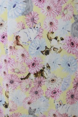 画像3: axes femme POETIQUE / フラワーキャットボウタイワンピース M イエロー H-25-07-23-072-AX-OP-NS-ZH