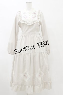 画像1: axes femme POETIQUE / ブロッキングベリー刺繍ワンピース M ベージュ H-25-07-23-075-AX-OP-NS-ZH