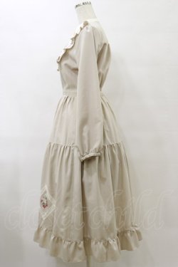 画像3: axes femme POETIQUE / ブロッキングベリー刺繍ワンピース M ベージュ H-25-07-23-075-AX-OP-NS-ZH