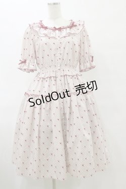 画像1: Melody BasKet / Melody BasKet×青木美沙子　Little dot heartワンピース M オフ/レッド H-25-07-23-077-LO-OP-NS-ZH