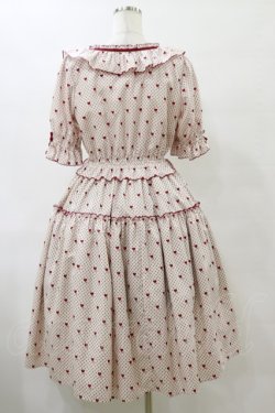 画像2: Melody BasKet / Melody BasKet×青木美沙子　Little dot heartワンピース M オフ/レッド H-25-07-23-077-LO-OP-NS-ZH