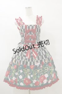 metamorphose / ハイカラ小町シャーリングジャンパースカート Free ブラック H-25-07-23-078-ME-OP-NS-ZH