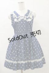 LIZ LISA / ドットビッグ衿ジャンスカ Free ネイビー H-25-07-23-080-LO-OP-NS-ZH
