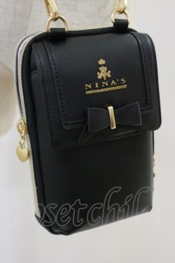 画像2: m petit by misako / NINA′Sスマホショルダーバッグ  ブラック H-25-07-23-022-LO-BG-NS-ZH