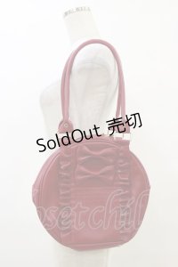 axes femme kawaii / ツインリボンラウンドバッグ  レッド H-25-07-23-024-AX-BG-NS-ZH