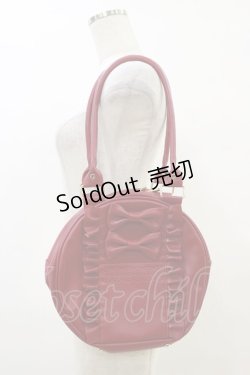 画像1: axes femme kawaii / ツインリボンラウンドバッグ  レッド H-25-07-23-024-AX-BG-NS-ZH