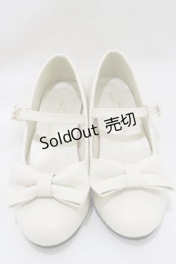 画像1: axes femme kawaii / ローヒールリボンパンプス L オフ H-25-07-23-033-AX-SH-NS-ZH