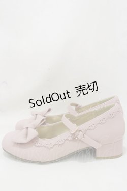 画像2: axes femme kawaii / ローヒールリボンパンプス  L(24.5cm) ピンク H-25-07-23-034-AX-SH-NS-ZH