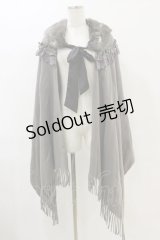 axes femme / ファーティペット付きストール Free グレー H-25-07-23-036-AX-TO-NS-ZH