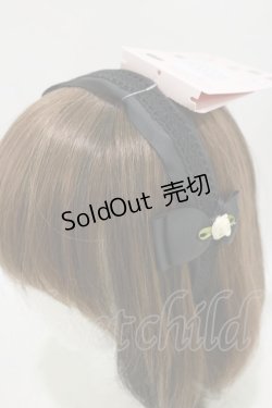 画像1: m petit by misako / NINA'sコラボ AM*NIフラワーカチューシャ  ブラック H-25-07-23-006-LO-AC-NS-ZH