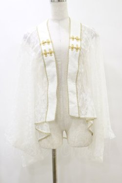 画像1: metamorphose / 着物袖レースボレロ Free オフ H-25-07-23-037-ME-TO-NS-ZH