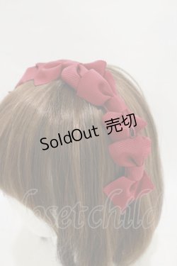 画像1: Melody BasKet / リボンいっぱいカチューシャ  レッド H-25-07-23-007-LO-AC-NS-ZH