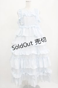 merry jenny / フリルティアードワンピース  アイスブルー H-25-07-24-001-LO-OP-KB-ZH