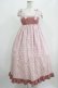 画像1: MILK / Luna dress  ピンクフラワー×レッドギンガム H-25-07-24-004-ML-OP-KB-ZH (1)