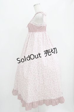 画像2: MILK / Luna dress  ピンクフラワー×レッドギンガム H-25-07-24-004-ML-OP-KB-ZH