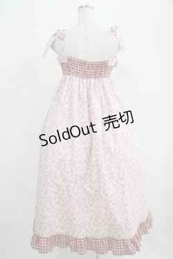 画像3: MILK / Luna dress  ピンクフラワー×レッドギンガム H-25-07-24-004-ML-OP-KB-ZH