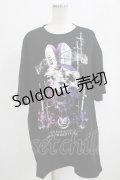 SEX POT ReVeNGe / Ghost Bunny BIGカットソー  黒 H-25-07-24-037-SP-TO-KB-ZH