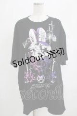 SEX POT ReVeNGe / Ghost Bunny BIGカットソー  黒 H-25-07-24-037-SP-TO-KB-ZH