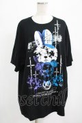 SEX POT ReVeNGe / Ghost Bunny BIGカットソー  黒 H-25-07-24-038-SP-TO-KB-ZH